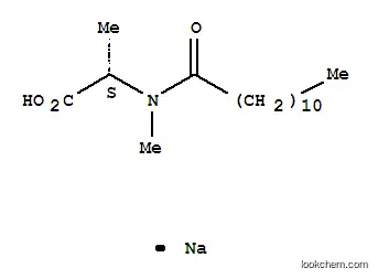 L-Alanine,N-methyl-N-(1-oxododecyl)-, sodium salt (1:1)