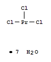 Molecular Structure of 10025-90-8 (Praseodymium chloride(PrCl3), heptahydrate (8CI,9CI))