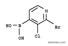 Molecular Structure of 1003043-31-9 (2-BROMO-3-CHLOROPYRIDINE-4-BORONIC ACID)