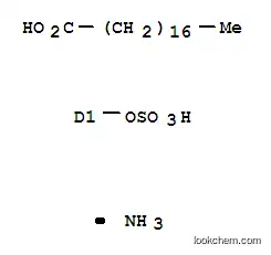 Molecular Structure of 100349-56-2 (Octadecanoic acid, 9(or10)-(sulfooxy)-, monoammonium salt (9CI))