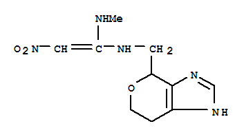 Molecular Structure of 100650-66-6 (1,1-Ethenediamine,N-methyl-2-nitro-N'-[(3,4,6,7-tetrahydropyrano[3,4-d]imidazol-4-yl)methyl]-)