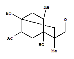 Molecular Structure of 100655-65-0 (Ethanone,1-(octahydro-3a,6-dihydroxy-3,7a-dimethyl-3,6-methanobenzofuran-5-yl)-,(3R,3aS,5S,6R,7aR)-rel- (9CI))