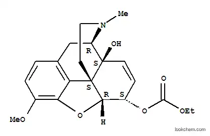 Molecular Structure of 100657-78-1 (ethyl (5alpha,6alpha)-14-hydroxy-3-methoxy-17-methyl-7,8-didehydro-4,5-epoxymorphinan-6-yl carbonate)
