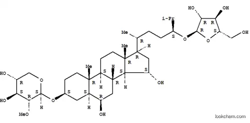 Molecular Structure of 100665-54-1 (a-L-Arabinofuranoside, (3b,5a,6b,15a,24S)-6,15-dihydroxy-3-[(2-O-methyl-b-D-xylopyranosyl)oxy]cholestan-24-yl(9CI))