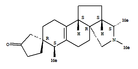 Molecular Structure of 10070-22-1 (Spiro[2H-benz[4,5]indeno[1,7a-c]pyrrole-2,1'-cyclopentan]-3'-one,1,3,4,4b,5,6,6a,7,8,9,10,11-dodecahydro-1,7,8-trimethyl-,(1S,1'R,4bS,6aS,7S,9aR)-)