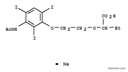 Molecular Structure of 100700-24-1 (sodium 2-{2-[3-(acetylamino)-2,4,6-triiodophenoxy]ethoxy}butanoate)