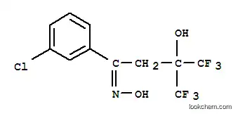 Molecular Structure of 100700-43-4 ((1Z)-1-(3-chlorophenyl)-4,4,4-trifluoro-3-hydroxy-3-(trifluoromethyl)butan-1-one oxime)
