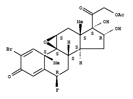Pregna-1,4-diene-3,20-dione,21-(acetyloxy)-2-bromo-9,11-epoxy-6-fluoro-16,17-dihydroxy-, (6b,9b,11b,16a)- (9CI)