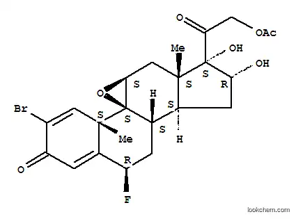 Molecular Structure of 60864-71-3 (2-bromo-9beta,11beta-epoxy-6beta-fluoro-16alpha,17,21-trihydroxypregna-1,4-diene-3,20-dione 21-acetate)