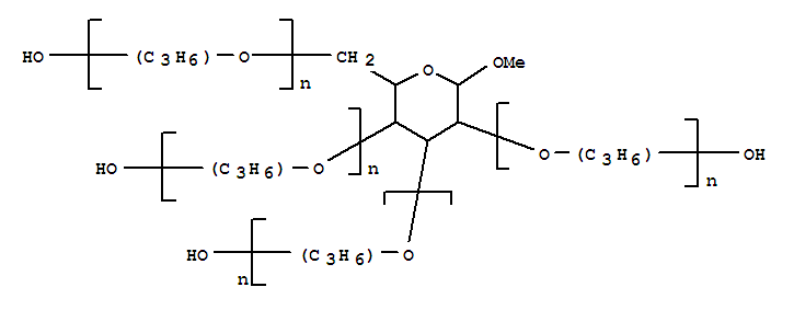 Poly[oxy(methyl-1,2-ethanediyl)],a-hydro-w-hydroxy-, ether with methyl b-D-glucopyranoside (4:1)(61849-72-7)