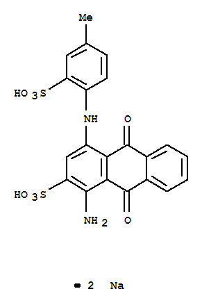 2-Anthracenesulfonicacid, 1-amino-9,10-dihydro-4-[(4-methyl-2-sulfophenyl)amino]-9,10-dioxo-,sodium salt (1:2)