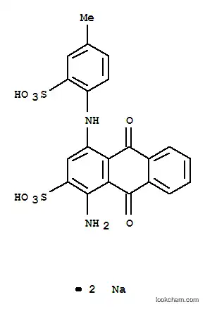 Molecular Structure of 6408-80-6 (disodium 1-amino-9,10-dihydro-4-[(4-methyl-2-sulphonatophenyl)amino]-9,10-dioxoanthracene-2-sulphonate)