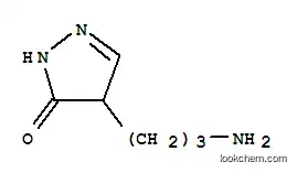 Molecular Structure of 7032-17-9 (4-(3-AMINOPROPYL)-2,4-DIHYDRO-3H-PYRAZOL-3-ONE)