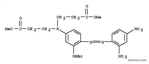 Molecular Structure of 70729-65-6 (methyl N-[3-(acetylamino)-4-[(2,4-dinitrophenyl)azo]phenyl]-N-(3-methoxy-3-oxopropyl)-beta-alaninate)