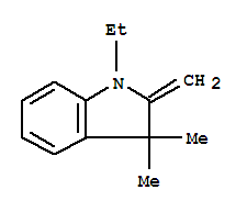 Molecular Structure of 73718-62-4 (1H-Indole,1-ethyl-2,3-dihydro-3,3-dimethyl-2-methylene-)