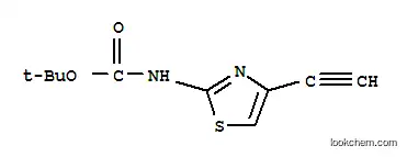 Molecular Structure of 815610-14-1 (Carbamic  acid,  (4-ethynyl-2-thiazolyl)-,  1,1-dimethylethyl  ester  (9CI))