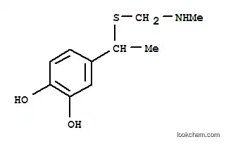 Molecular Structure of 817161-80-1 (1,2-Benzenediol, 4-[1-[[(methylamino)methyl]thio]ethyl]- (9CI))