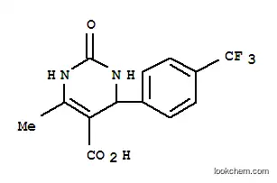 Molecular Structure of 817200-49-0 (6-Methyl-2-oxo-4-(4-(trifluoromethyl)phenyl)-1,2,3,4-tetrahydropyrimidine-5-carboxylic acid)