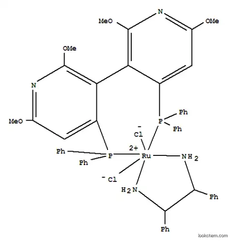 Molecular Structure of 821793-36-6 (DICHLORO[(S)-(-)-2,2',6,6'-TETRAMETHOXY-4,4'-BIS(DIPHENYLPHOSPHINO)-3,3'-BIPYRIDINE][(1S,2S)-(-)-1,2-DIPHENYLETHYLENEDIAMINE]RUTHENIUM (II), MIN. 95)