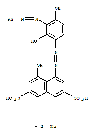 2,7-Naphthalenedisulfonicacid, 4-[2-[2,4-dihydroxy-3-(2-phenyldiazenyl)phenyl]diazenyl]-5-hydroxy-,sodium salt (1:2)