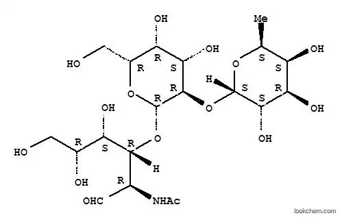 Molecular Structure of 95632-88-5 (O-6-deoxy-a-L-galactopyranosyl-(1->2)-O-b-D-galactopyranosyl-(1->3)-2-(acetylamino)-2-deoxy-D-Galactose)