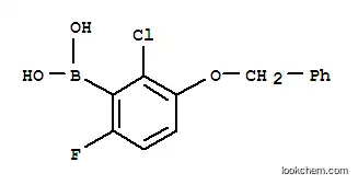 Molecular Structure of 957062-67-8 (3-(Benzyloxy)-2-chloro-6-fluorophenylboronic acid)