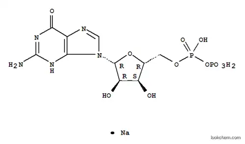 Molecular Structure of 43139-22-6 (GUANOSINE 5'-DIPHOSPHATE SODIUM SALT)