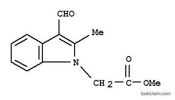 Molecular Structure of 431983-71-0 ((3-FORMYL-2-METHYL-INDOL-1-YL)-ACETIC ACID METHYL ESTER)