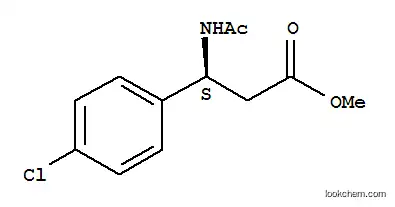 Molecular Structure of 434957-75-2 (Methyl (S)-3-acetamido-3-(4-chlorophenyl)propanoate)