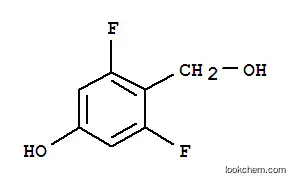 Molecular Structure of 438049-36-6 (Benzenemethanol, 2,6-difluoro-4-hydroxy- (9CI))