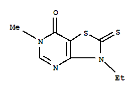 Thiazolo[4,5-d]pyrimidin-7(6H)-one, 3-ethyl-2,3-dihydro-6-methyl-2-thioxo- (9CI)