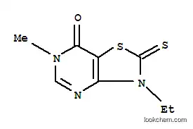 Molecular Structure of 440111-63-7 (Thiazolo[4,5-d]pyrimidin-7(6H)-one, 3-ethyl-2,3-dihydro-6-methyl-2-thioxo- (9CI))