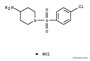Molecular Structure of 442133-57-5 (1-(4-CHLORO-BENZENESULFONYL)-PIPERIDIN-4-YLAMINE HYDROCHLORIDE)