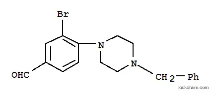Molecular Structure of 443777-04-6 (4-(4-Benzyl-1-piperazino)-3-bromo-benzaldehyde)