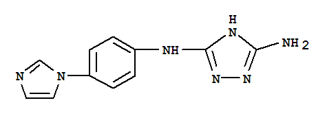 Molecular Structure of 443799-45-9 (1H-1,2,4-Triazole-3,5-diamine,N5-[4-(1H-imidazol-1-yl)phenyl]-)