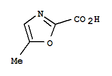 Molecular Structure of 45676-69-5 (2-Oxazolecarboxylicacid, 5-methyl-)