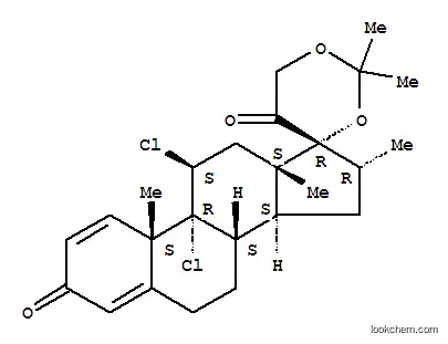 Molecular Structure of 4735-67-5 (Pregna-1,4-diene-3,20-dione,9,11b-dichloro-17,21-dihydroxy-16a-methyl-, cyclic acetal withacetone (7CI,8CI))