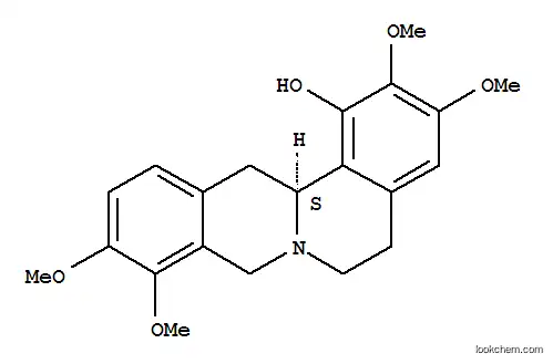 Molecular Structure of 478-14-8 (13aalpha-Berbin-1-ol, 2,3,9,10-tetramethoxy- (8CI))