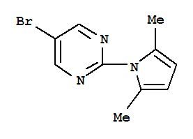 Molecular Structure of 478258-81-0 (Pyrimidine,5-bromo-2-(2,5-dimethyl-1H-pyrrol-1-yl)-)