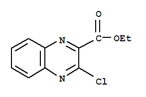 Molecular Structure of 49679-45-0 (2-Quinoxalinecarboxylicacid, 3-chloro-, ethyl ester)