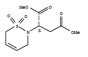 BUTANEDIOIC ACID, (3,6-DIHYDRO-1,1-DIOXIDO-2H-1,2-THIAZIN-2-YL)-, DIMETHYL ESTER, (2S)