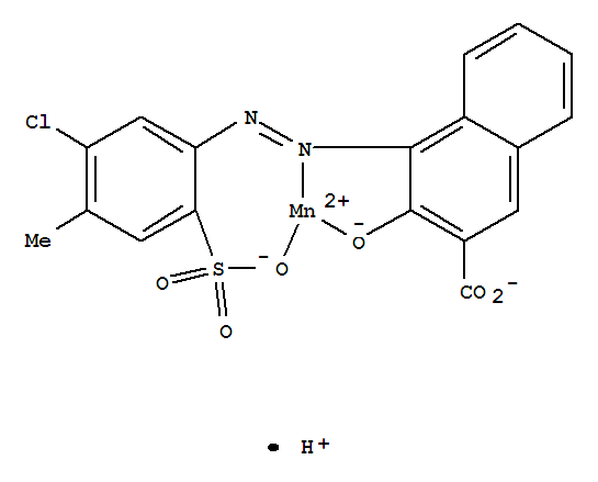 Manganate(1-),[4-[2-[5-chloro-4-methyl-2-(sulfo-kO)phenyl]diazenyl-kN1]-3-(hydroxy-kO)-2-naphthalenecarboxylato(3-)]-, hydrogen (1:1)(5280-66-0)