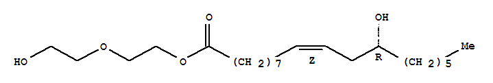 5401-17-2,DIETHYLENEGLYCOL MONORICINOLEATE,Ricinoleicacid, 2-(2-hydroxyethoxy)ethyl ester (8CI); Diethylene glycol monoricinoleate