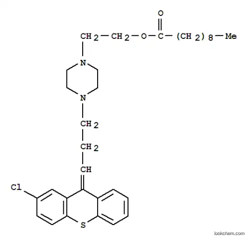 Molecular Structure of 55501-05-8 (2-[4-[3-(2-chloro-9H-thioxanthen-9-ylidene)propyl]piperazinyl] decanoate)