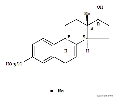 Molecular Structure of 56050-05-6 (Estra-1,3,5(10),7-tetraene-3,17-diol, 3-(hydrogen sulfate), monosodium salt, (17alpha)-)