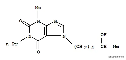 Molecular Structure of 56395-66-5 (1-propyl-3-methyl-7-(5-hydroxyhexyl)xanthine)