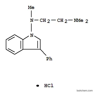 Molecular Structure of 57647-35-5 (N,N,N'-trimethyl-N'-(3-phenyl-1H-indol-1-yl)ethylenediamine monohydrochloride)