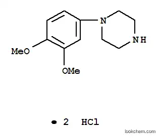 Molecular Structure of 58260-71-2 (1-(3,4-Dimethoxyphenyl)-piperazine dihydrochloride)