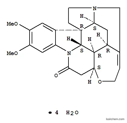 Molecular Structure of 5892-11-5 (Strychnidin-10-one,2,3-dimethoxy-, hydrate (1:4))