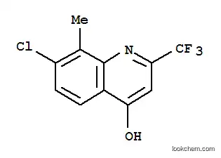 Molecular Structure of 59108-10-0 (7-CHLORO-8-METHYL-2-(TRIFLUOROMETHYL)QUINOLIN-4-OL)